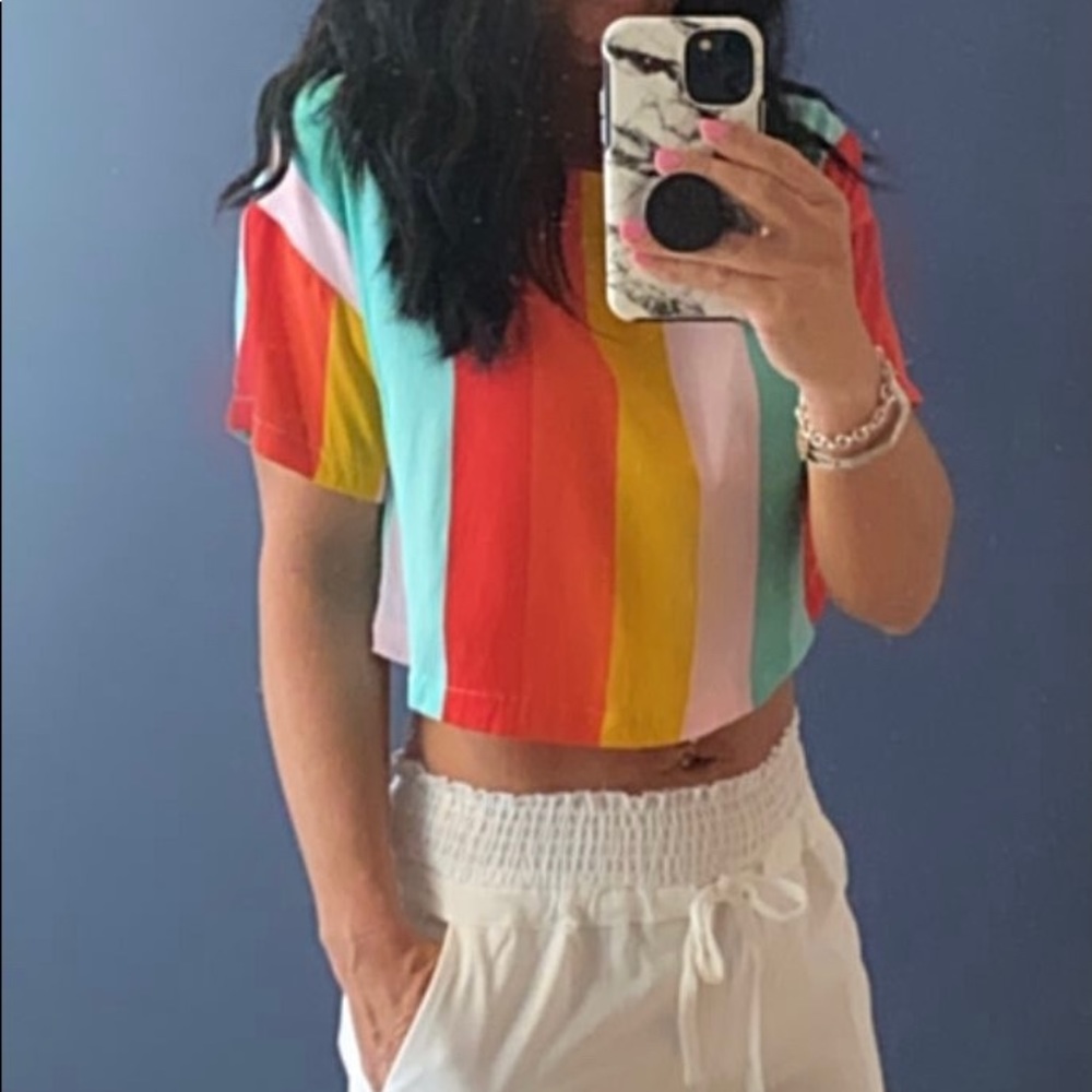 Stripped Crop Top